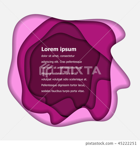 Abstract pink paper cut background with banners Abstract pink paper cut background with banners 45222251