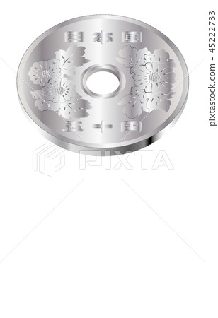 Japanese yen 50 yen coin diagonal table 45222733