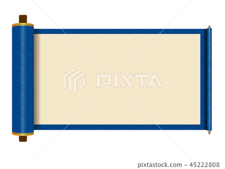 Illustration material: Scroll｜Solid/Blue/White... - Stock Illustration ...