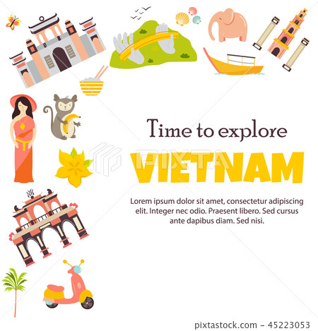 Vietnam Landmarks set Architecture Famous Place Vietnam Landmarks set Architecture Famous Place 45223053