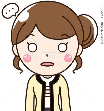 女性上班族OL驚訝的頭白 45223108