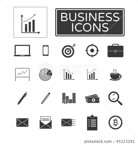 Business icon set 45223291