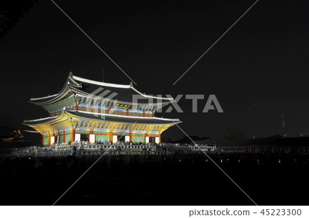 Seoul Gyeongbok Palace at night 45223300