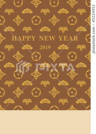 New year's card 2019 new year's card 2019 illustration 45224952