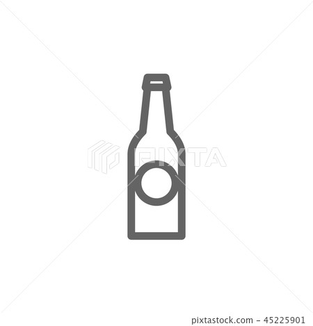 Simple Beer Bottle Line Icon Symbol And Sign Stock Illustration