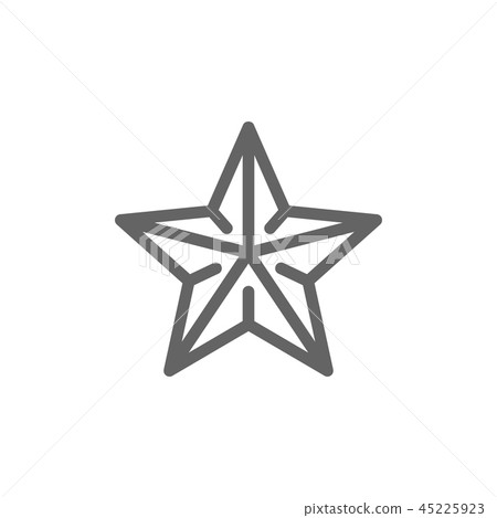 Simple starfish line icon. Symbol and sign illustration design. Isolated on white background 45225923