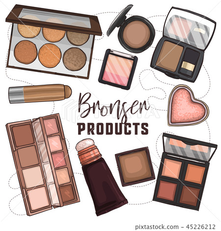 Sketch set of makeup products 45226212