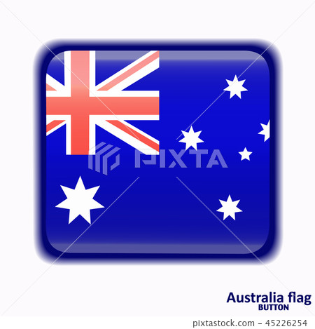 Button with flag of Australia. Button with flag of Australia. 45226254