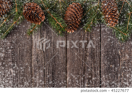 Christmas wooden background. 45227677
