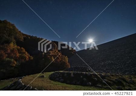Nagano Prefecture Minami Aoki Dam Moonlight Night 45227921