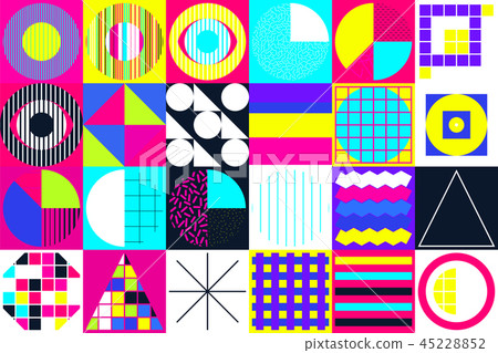 Geometric figures collection. Universal Vector colorful individu Geometric figures collection. Universal Vector colorful individu 45228852