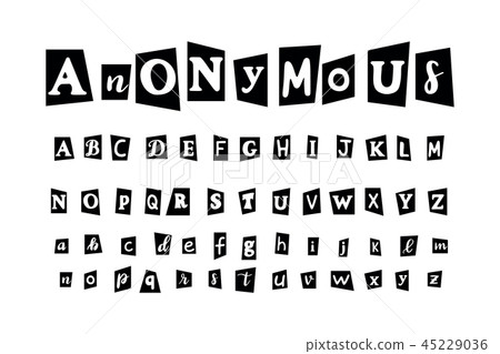 Anonymous letter set for secret message and... - Stock Illustration ...
