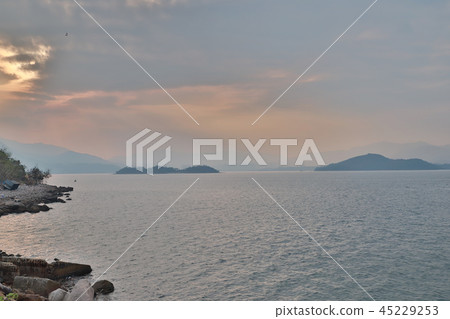 the sun set of Coastline at Ma On shan the sun set of Coastline at Ma On shan 45229253