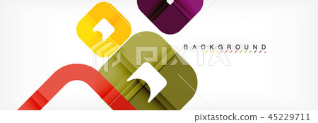 Square geometric background, multicolored template for business or technology presentation or web 45229711