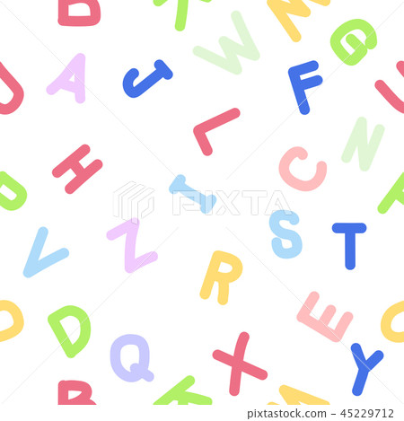 Handwritten doodle english Alphabets pattern Handwritten doodle english Alphabets pattern 45229712