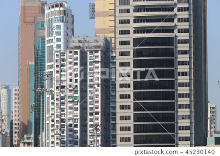 high rise buildings. Causeway Bay, hk Island. high rise buildings. Causeway Bay, hk Island. 45230140