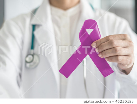 Lavender purple cancer (all kinds) awareness ribbo 45230183