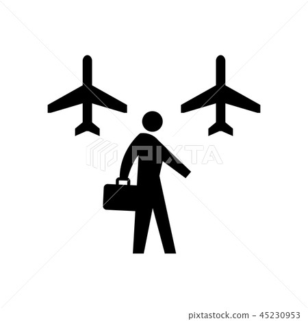 飛機連接/過境標誌（新）/信息地圖標誌（象形圖） 45230953