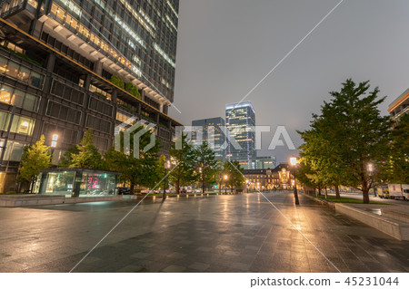 Marunouchi at night and after the rain 45231044