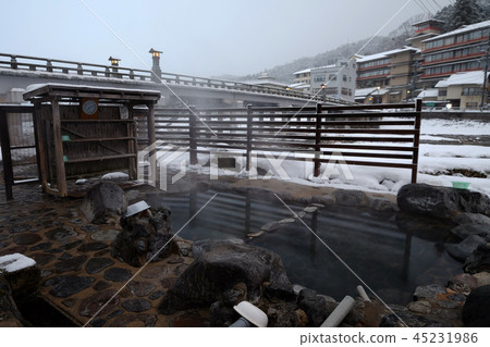 Snow scene of Misasa Onsen Snow scene of Misasa Onsen 45231986