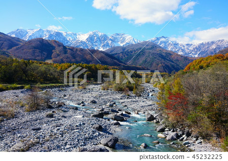 Hakuba Sandan Autumn leaves From Hakuba Ohashi Hakuba-mura, Kitaazumi-gun Hakuba Sandan Autumn leaves From Hakuba Ohashi Hakuba-mura, Kitaazumi-gun 45232225