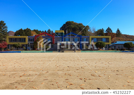 Elementary school, autumn landscape, Chuncheon, Gangwon-do 45232227