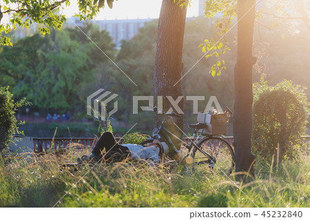 a man take a nap in the forest in summer a man take a nap in the forest in summer 45232840
