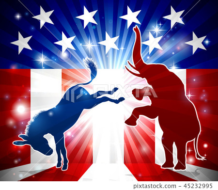 Elephant Fighting Donkey Elephant Fighting Donkey 45232995
