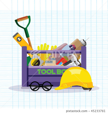 Set isolated icons set building tools. Vector  45233781