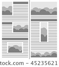 Newspaper design. Template page of the journal 45235621