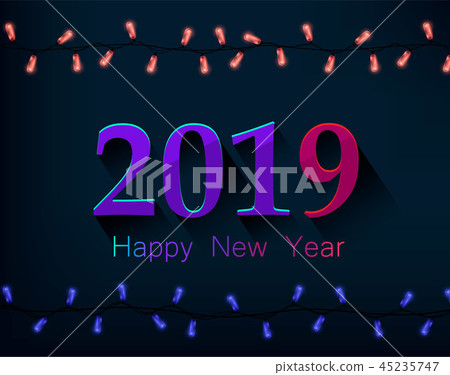 Happy New Year greeting card Happy New Year greeting card 45235747