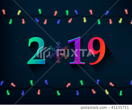 Happy New Year greeting card 45235751