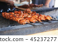 Meat fried on a barbecue 45237277