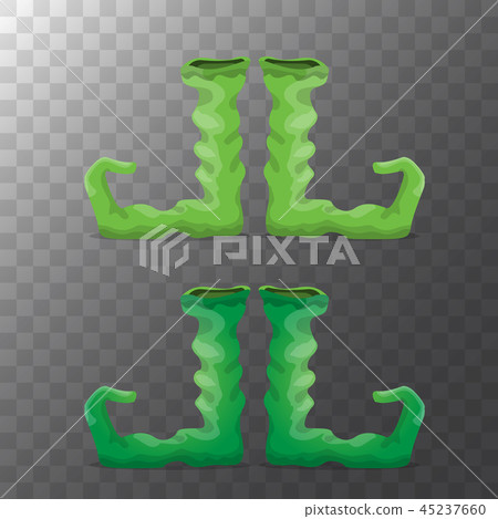 vector green cartoon christmas elf shoes collection icon isolated on transparent background. vector vector green cartoon christmas elf shoes collection icon isolated on transparent background. vector 45237660