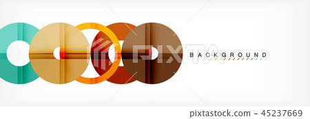 Colorful rings on grey background, modern geometric pattern design. Vector business or technology Colorful rings on grey background, modern geometric pattern design. Vector business or technology 45237669