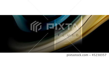Fluid colors abstract background colorful poster, twisted liquid design on black, colorful marble or Fluid colors abstract background colorful poster, twisted liquid design on black, colorful marble or 45238357