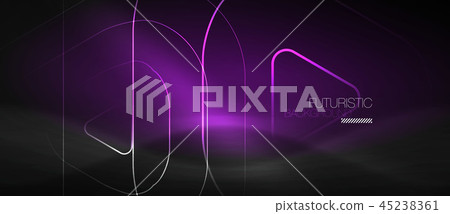 Dark black abstract background with neon colors and lines Dark black abstract background with neon colors and lines 45238361