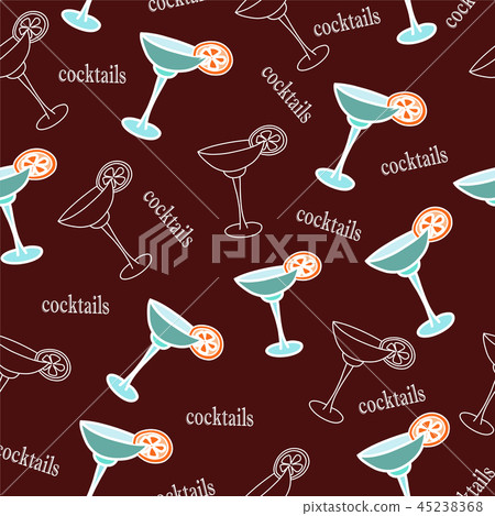 vector seamless pattern of a drink with ice margar vector seamless pattern of a drink with ice margar 45238368