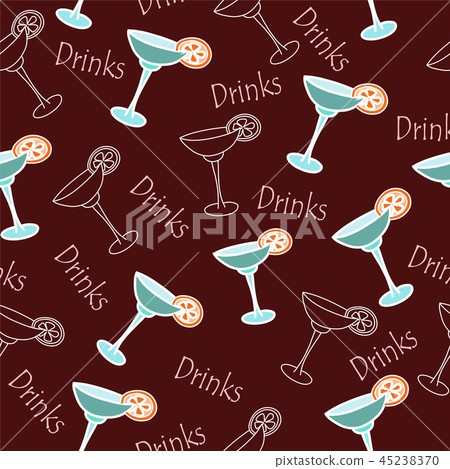 vector seamless pattern of a drink with ice margar vector seamless pattern of a drink with ice margar 45238370