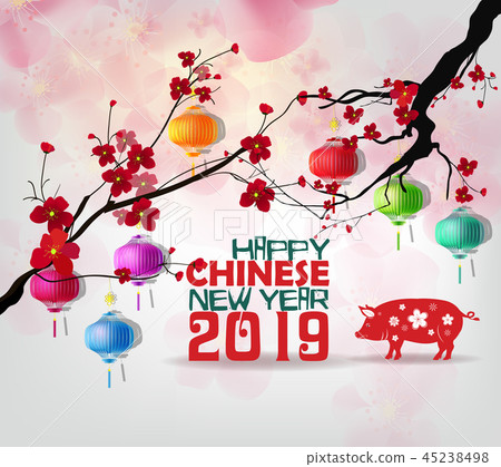 Happy New Year 2019. Chienese New Year 45238498