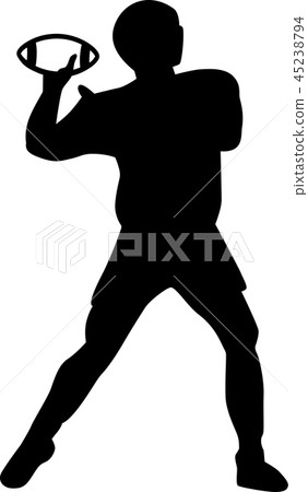 Football Player throws ball Football Player throws ball 45238794