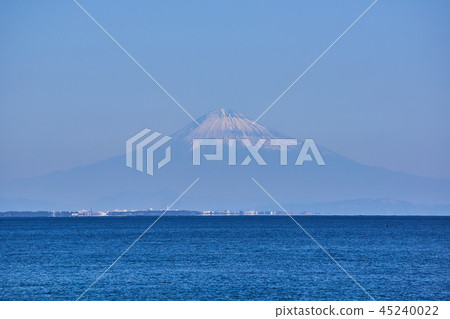 靜岡縣駿河灣的海市蜃樓和富士山 45240022