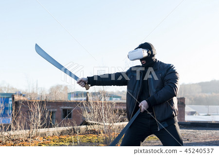 The men in the virtual reality glasses The men in the virtual reality glasses 45240537