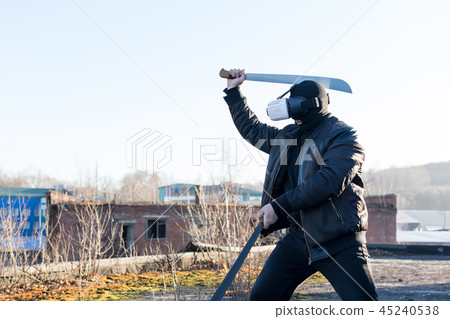 The men in the virtual reality glasses The men in the virtual reality glasses 45240538