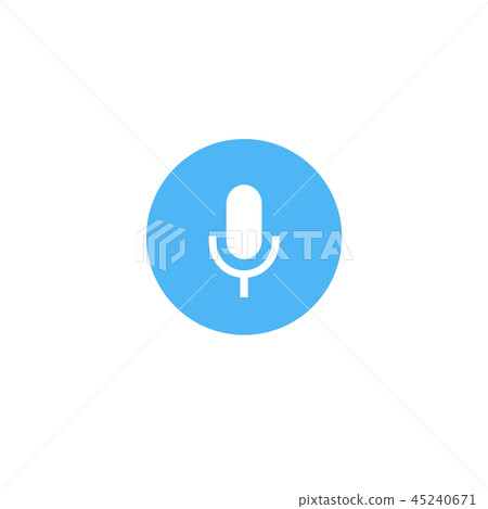 Modern application mike icon for voice messaging. 45240671