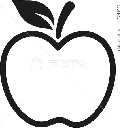 Apple contour - Stock Illustration [45241092] - PIXTA
