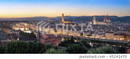 Florence, Italy. Panorama of the city at dusk Florence, Italy. Panorama of the city at dusk 45241470