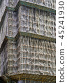 Hong Kong - Bamboo Scaffolding at Building Constru 45241930
