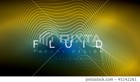 Digital flowing wave particles abstract background - Stock Illustration ...