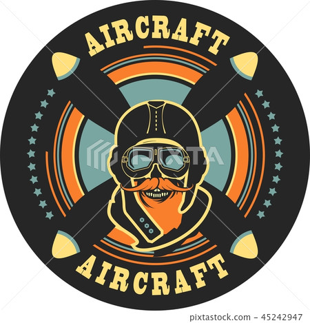aviator skull emblem 45242947